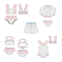 Trajes de Baño Personalizados para Niños 2023, Ropa de Playa para Niños, Traje de Baño de Boutique para Niños, Bikini para Niñas, Traje de Baño de Dos Piezas OEM