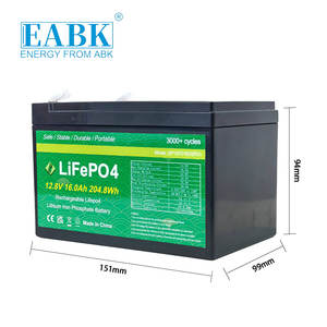 แบตเตอรี่ลิเธียมไอรอนฟอสเฟตแบบชาร์จไฟได้16Ah 204.8Wh 12.8V แบตเตอรี่ LiFePO4ใช้งานได้ยาวนาน - Product Image 4