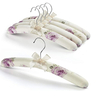 Cintre antidérapant en tissu Satin <span class=keywords><strong>blanc</strong></span> pour enfants, Logo imprimé, livraison gratuite - Product Image 1