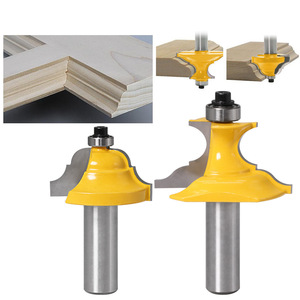Broca enrutadora de cuentas de vástago de 1/2 pulgadas, <span class=keywords><strong>Base</strong></span> de Pedestal y línea de moldura de muebles pequeños para herramienta de carpintería, 2 uds. - Product Image 1