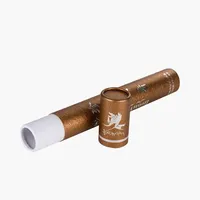 Emballage personnalisé en tube cylindrique mince en papier kraft écologique pour chocolats et bonbons, impression quadricolore, estampage à chaud, finition UV