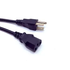 Manufacturer American Us Plug To Iec C15 Power Cord For Electric Machine 3 Pin Power Cord IEC AC Power Extension Cable