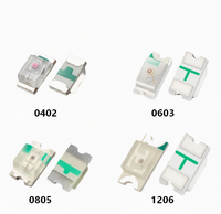 Kit LED SMD 0805 Rouge/Vert/Bleu/Blanc Super Lumineux Mini Diodes LED 0,08x0,05 Pouces 0,06W 120-150mcd Chine