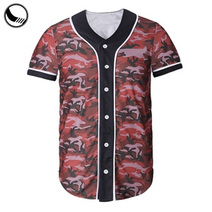 Camisetas de Béisbol con Botones y Estampado de Camuflaje por Sublimación Completa BETHERIVAL - Product Image 5
