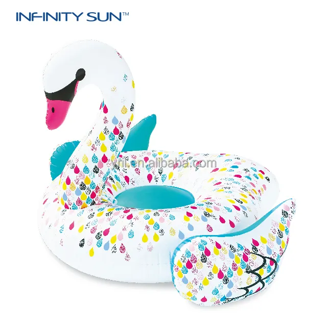 Cygne Déco Piscine De Flotteur Fête Bird Island 6 Personnes Flotteurs pour Les Adultes Utilisent dans Le Lac Île Océan Piscine Chaises Longues