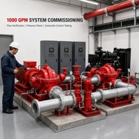 Ensemble de pompe à incendie électrique diesel à corps horizontal de 1000 GPM avec pompe jockey
