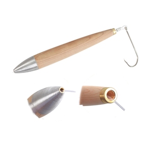 Bouchon de cèdre de 4,6,8 pouces bouchons de pêche leurre en bois cèdre naturel entièrement pour attraper le thon marlin et autres poissons carnivores - Product Image 1