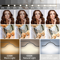 Lampe lunaire LED avec fonction mémoire 45W 350 °   Rotation CRI>95 pour les salons de beauté mondiaux, les salons de manucure et les studios de cils