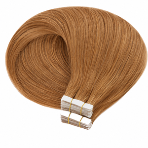 Extensioni di <span class=keywords><strong>Capelli</strong></span> Umani con Nastro Invisibile, 100% <span class=keywords><strong>Capelli</strong></span> Veri, Lisci, Castano Chiaro e Biondo, con Nastro Adesivo - Product Image 3