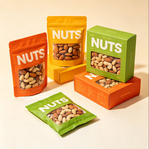 Nouvelles conceptions d'emballages pour amandes et noix de 250 g, boîtes et sachets avec fenêtre transparente - Product Image 2