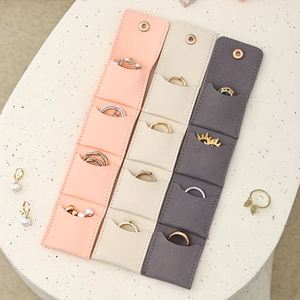 Personalized Fashion Microfiber Lightweight Durable Foldable Jewelry Storage <b>Bag</b> Portable <b>Mini</b> Travel Organizer Snap Button Case - Product Image 1