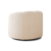 Fauteuil Barrelback Direct Usine, Chaise Simple de Salon avec Coussin en Mousse Moelleuse et Cadre en Bois, Fourniture Directe pour Hôtels et Villas