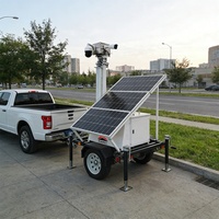 Remolque de Vigilancia con Cámara Solar de Excelente Calidad, Remolque Portátil con Cámara de Vigilancia Solar para Centro Logístico