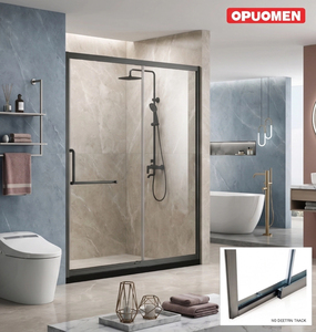 Kit de Mampara de Ducha Moderna sin Marco, Puerta Corredera de Vidrio con Apertura Interior, Herrajes <span class=keywords><strong>para</strong></span> <span class=keywords><strong>Baños</strong></span> <span class=keywords><strong>Pequeños</strong></span> - Product Image 1