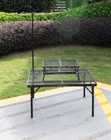 Table de Camping pliante en aluminium réglable pour pique-nique en plein air plage arrière-cour barbecue patio pêche