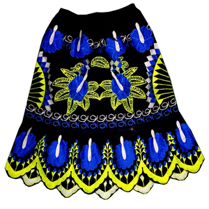 Women Hawaiian Island Embroidery <b>Skirt</b> Custom Tropical Floral Aloha Beachwear Summer Casual Resort <b>Skirt</b> OEM Manufacturer - Product Image 1