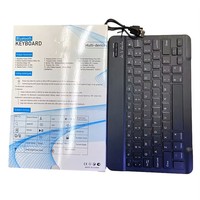 Keyboard Optik Nirkabel 2.4Ghz BT Slim MINI Ultra Tipis Isi Ulang dengan LED Gateron, Bahan Plastik, Tersedia untuk iPad 10 Inch, Promo Hot Sale
