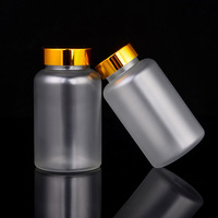 Usine bas coût pharmaceutique vert pilule comprimé emballage bouteille conteneur transparent givré en plastique vitamine capsule bouteille