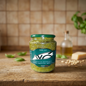 Salsa de Pesto de Albahaca Picada, Conservada en Aceite, Enlatada en Italia, Condimento Italiano para Servicios de Hostelería - Product Image 2