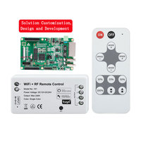 Contrôleur LED RGBW sans fil 2,4G avec variateur de luminosité compatible avec les bandes PWM 12V24V, 4 canaux, courant de sortie 8A, 220V, certifié ROHS