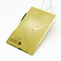 Kartu Nama Stainless Steel Finishing Cermin Warna Kustom 0.8mm Letterpress untuk Pemberi Hadiah Korporat VIP