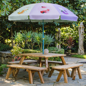 Venta caliente 2,4 M & 2,8 M Paraguas de playa de jardín recubierto de PVC para protección solar al aire libre-Producto promocional - Product Image 1