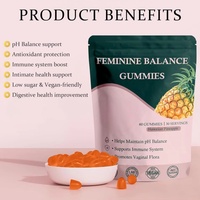 Bonbons gommeux probiotiques naturels pour femmes, saveur ananas, complément alimentaire pour la santé immunitaire, équilibre du pH, à base de plantes