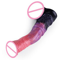 Dildo réaliste en silicone souple en forme de pénis de cheval avec ventouse, plug anal, pour masturbation vaginale et anale, épais, jouet pour adultes femmes
