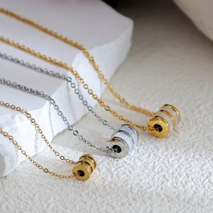 Collar con Colgante de Acero Inoxidable con Baño de Oro PVD de 18K, Diseño Nuevo, Venta al Por Mayor, Cuentas que no se Deslustran, Cadenas Modernas - Product Image 1