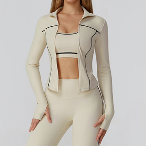 New High Quality Men's Solid Plus Size Reversible Yoga Jacket Crisscross Straps V-Neck Spandex/Nylon Material High Elastic Waist - Product Image 1