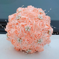 Clou de mariée de luxe avec ruban couleur rose, nouvelle collection, vente en gros, pour mariage