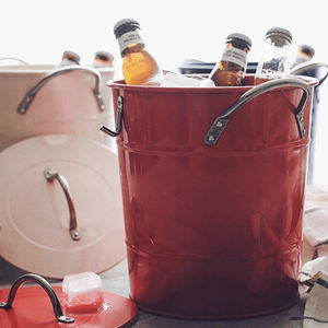 Seau à glace en acier inoxydable à double paroi DD1647 pour la vente en gros, avec couvercle et pince, idéal pour le champagne et la bière, garde au froid - Product Image 2