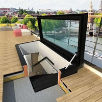 Toit coulissant rétractable à commande à distance imperméable personnalisé, résistant aux ouragans, en verre et en alliage d'aluminium