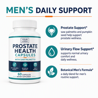 Capsules pour la santé de la prostate avec du palmier nain pour hommes, bloqueur de DHT - Aide à soutenir la santé des voies urinaires et de la prostate chez l'homme