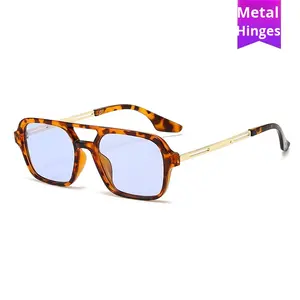 <span class=keywords><strong>Occhiali</strong></span> <span class=keywords><strong>da</strong></span> <span class=keywords><strong>Sole</strong></span> <span class=keywords><strong>Aviator</strong></span> alla Moda Unisex con Doppia Asta Anti-UV400, Nuovo Stile Influencer Transfrontaliero - Product Image 6