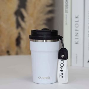 แก้วกาแฟสแตนเลส 304 แบบพกพา ใช้ในรถยนต์ แก้วเก็บความร้อน สำหรับธุรกิจ สำนักงาน ของขวัญ แก้วน้ำสองช่อง - Product Image 4