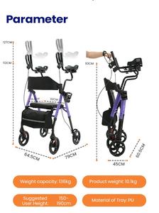 भारी शुल्क धातु फोल्डेबल उपयोगिता ट्रॉली कार्ट वॉकर और कार्यालय रसोई गोदाम भंडारण उपकरण के लिए रोलर - Product Image 6