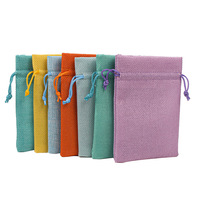 Sac à cordon personnalisé en toile de jute, lin, nylon, mousseline, pour emballage, sac anti-poussière pour chaussures