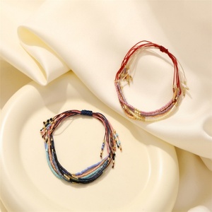 Fashion Bohemian Women's Stainless Steel Colorful Beaded Chain <b>Bracelet</b> - Product Image 4