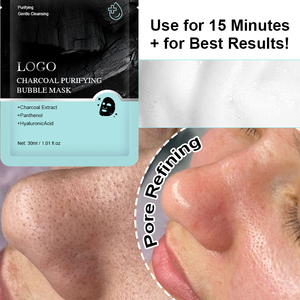 Masque en feuille <span class=keywords><strong>de</strong></span> charbon <span class=keywords><strong>de</strong></span> bambou noir GUOCUI BIO TECH pour le visage, nettoyage en profondeur, contrôle <span class=keywords><strong>de</strong></span> l'hydratation, réduction des pores, élimination des points noirs - Product Image 5