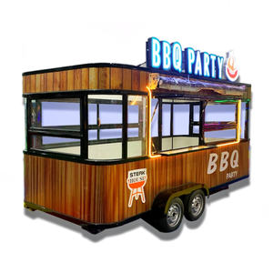 Vente en gros de remorque alimentaire mobile Cuisine de rue Cuire Burger Pizza Donut remorque mobile de camion de nourriture avec machines à snacks - Product Image 5