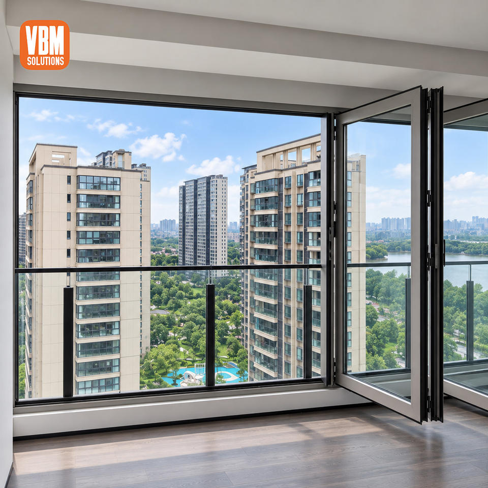 Hurricane Impact Aluminum Folding Door Thermal Break Glass System for ...