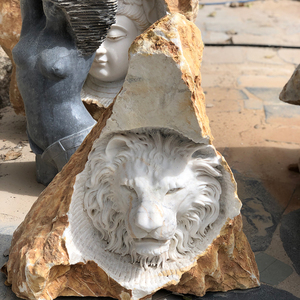 Escultura de mármol personalizada piedra tallada mármol animal mármol estatuas de León - Product Image 3