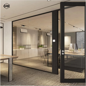 <span class=keywords><strong>Cloison</strong></span> en verre sans cadre moderne de 100 mm, système acoustique 45 dB pour bureau, établissement scolaire, supermarché, design élégant et haut de gamme - Product Image 6