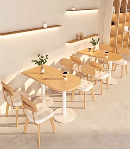 เฟอร์นิเจอร์ร้านอาหารเชิงพาณิชย์ โซฟาบูธ ร้านกาแฟ <span class=keywords><strong>โต๊ะ</strong></span>และเก้าอี้<span class=keywords><strong>ไม้</strong></span> สำหรับใช้ในโรงแรม ร้านเบเกอรี่ ร้านเบอร์เกอร์ - Product Image 1
