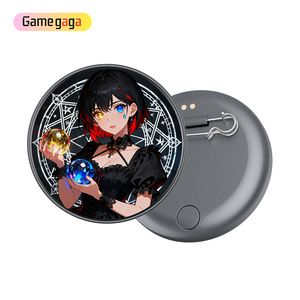 M2 E-Badge หน้าจอสัมผัสทรงกลมขนาด 1.85 นิ้ว จอแสดงผลแบบไดนามิก ป้ายดิจิตอลอัจฉริยะสำหรับคอสเพลย์อนิเมะ แบตเตอรี่ 400mah ความละเอียด 360x360 - Product Image 1