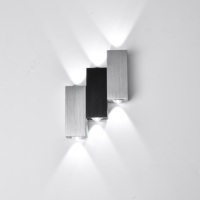 -6W Appliques murales d'intérieur Matériau en aluminium Forme d'escalier Applique murale à LED pour restaurants hôtels salons Veilleuse