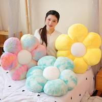 Coussin décoratif en peluche douce à fleurs, coussin d'appoint coloré à motifs floraux pour canapé, lit, chaise, chambre à coucher, décoration intérieure