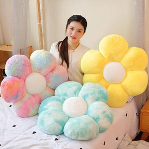 Soft Plush Flower Pillow Decorative <b>Throw</b> Cushion Colorful Floral Accent Pillow <b>for</b> Sofa Bed <b>Chair</b> Bedroom Home Decor - Product Image 1