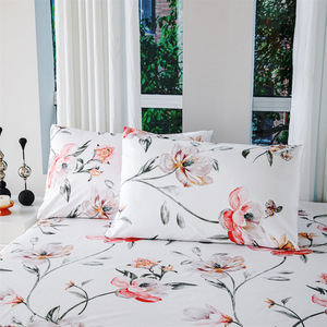 Bộ Ga Giường Hoa Màu Hồng Đẹp Bộ Ga Trải Giường 100% Polyester Siêu Mềm Thoải Mái Cho Gia Đình - Product Image 6